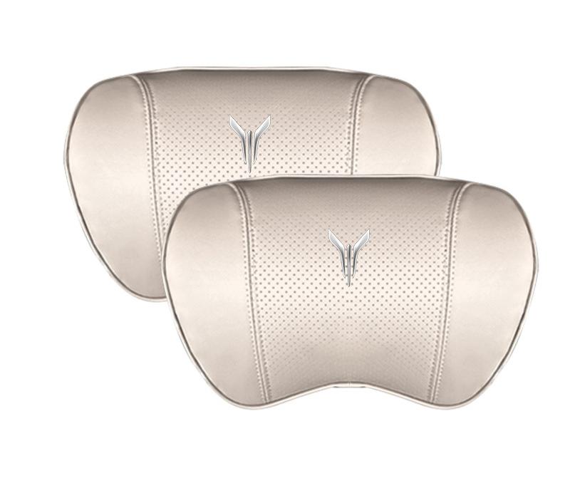 Suitable For Voyah Car Nappa Memory Foam Seat Headrest Lumbar Pillow White