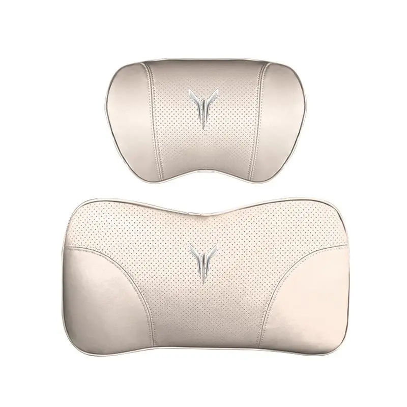 Suitable For Voyah Car Nappa Memory Foam Seat Headrest Lumbar Pillow White