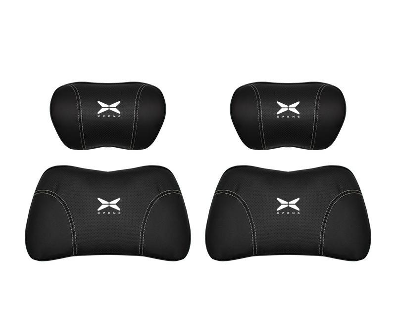 Suitable For Xpeng Car Nappa Memory Foam Seat Headrest Lumbar Pillow Black
