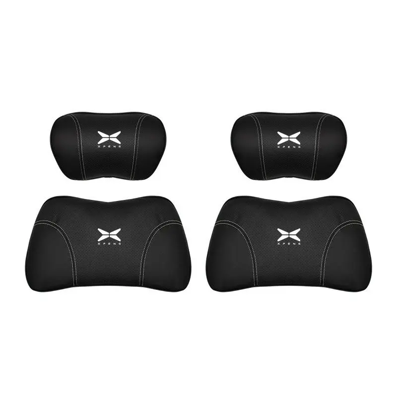 Suitable For Xpeng Car Nappa Memory Foam Seat Headrest Lumbar Pillow Black