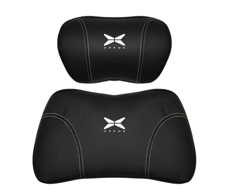 Suitable For Xpeng Car Nappa Memory Foam Seat Headrest Lumbar Pillow Black