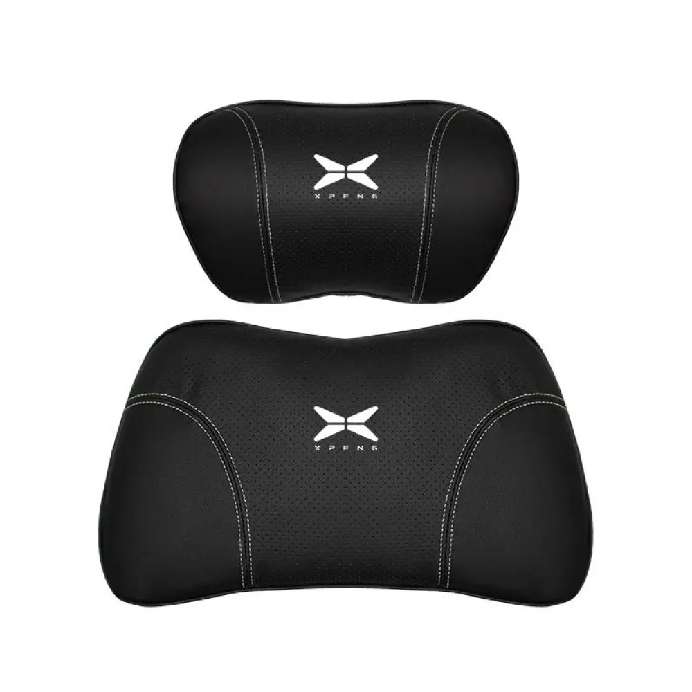 Suitable For Xpeng Car Nappa Memory Foam Seat Headrest Lumbar Pillow Black