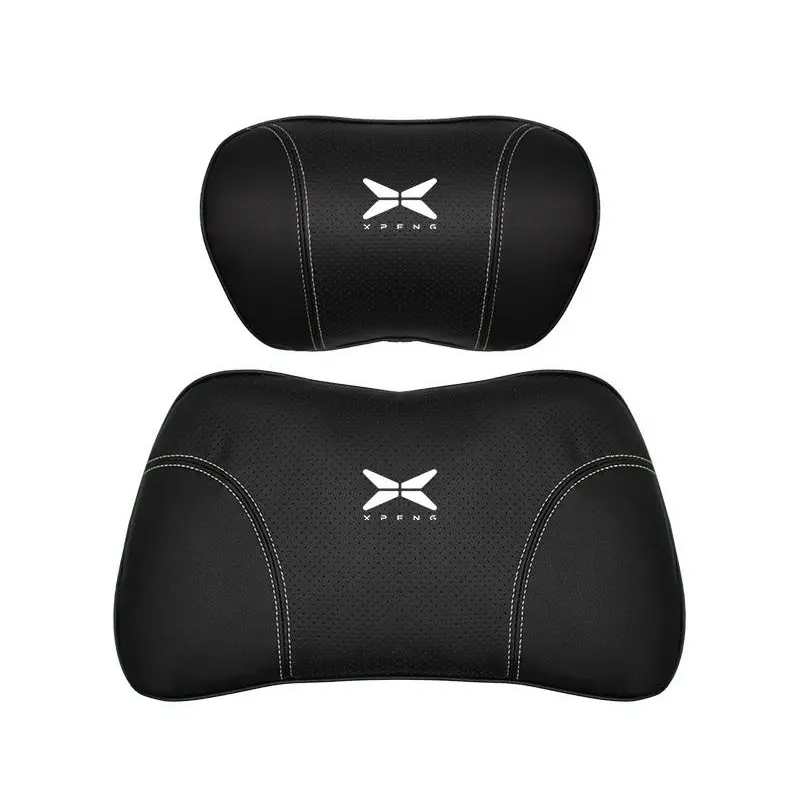 Suitable For Xpeng Car Nappa Memory Foam Seat Headrest Lumbar Pillow Black