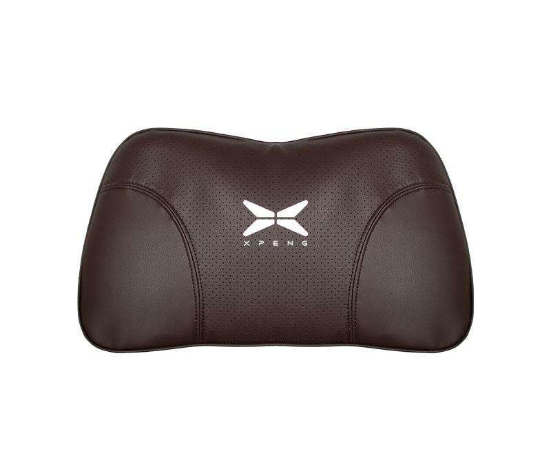 Suitable For Xpeng Car Nappa Memory Foam Seat Headrest Lumbar Pillow Brown