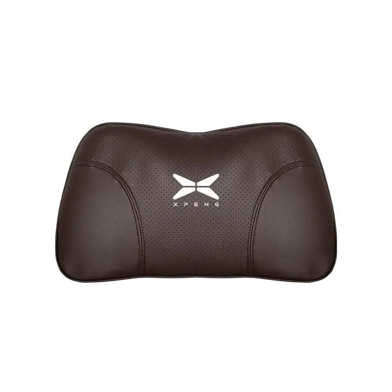 Suitable For Xpeng Car Nappa Memory Foam Seat Headrest Lumbar Pillow Brown