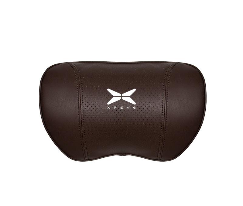 Suitable For Xpeng Car Nappa Memory Foam Seat Headrest Lumbar Pillow Brown