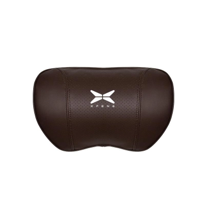 Suitable For Xpeng Car Nappa Memory Foam Seat Headrest Lumbar Pillow Brown 02
