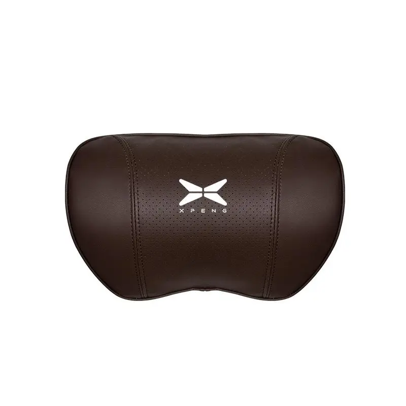 Suitable For Xpeng Car Nappa Memory Foam Seat Headrest Lumbar Pillow Brown