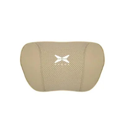 Suitable For Xpeng Car Nappa Memory Foam Seat Headrest Lumbar Pillow Off-White 02