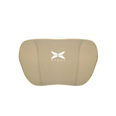 Suitable For Xpeng Car Nappa Memory Foam Seat Headrest Lumbar Pillow Off-White 02