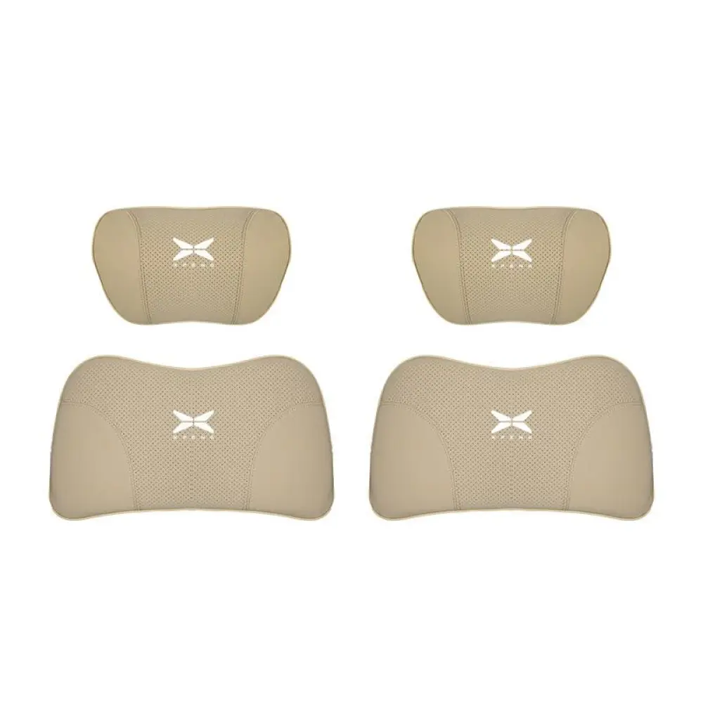Suitable For Xpeng Car Nappa Memory Foam Seat Headrest Lumbar Pillow Off-White