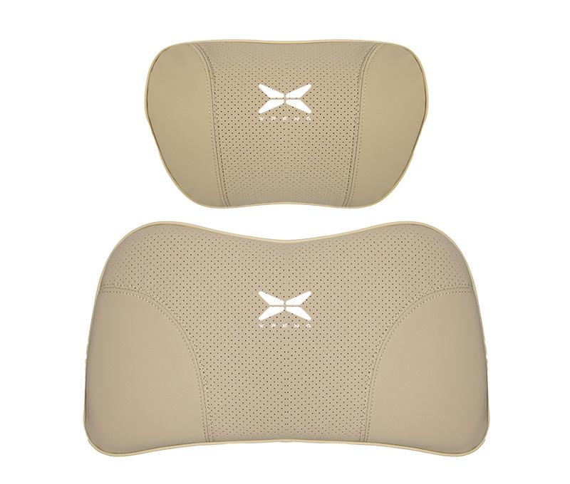 Suitable For Xpeng Car Nappa Memory Foam Seat Headrest Lumbar Pillow Off-White