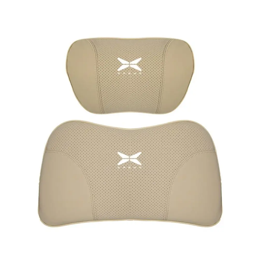 Suitable For Xpeng Car Nappa Memory Foam Seat Headrest Lumbar Pillow Off-White