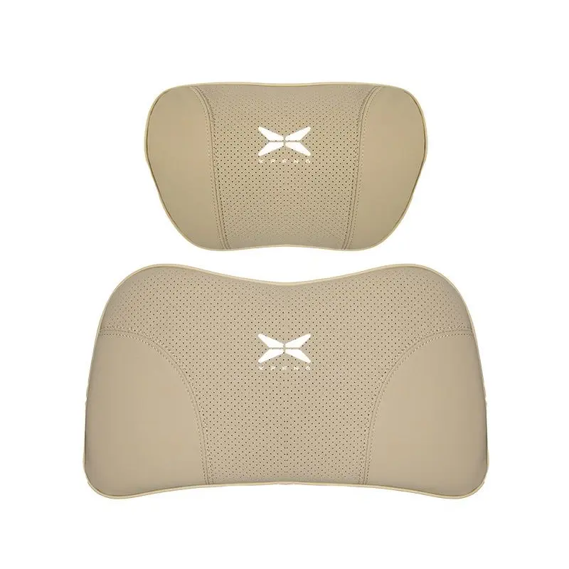 Suitable For Xpeng Car Nappa Memory Foam Seat Headrest Lumbar Pillow Off-White