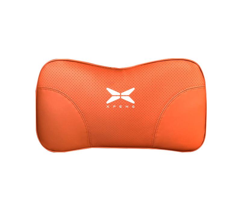 Suitable For Xpeng Car Nappa Memory Foam Seat Headrest Lumbar Pillow Orange