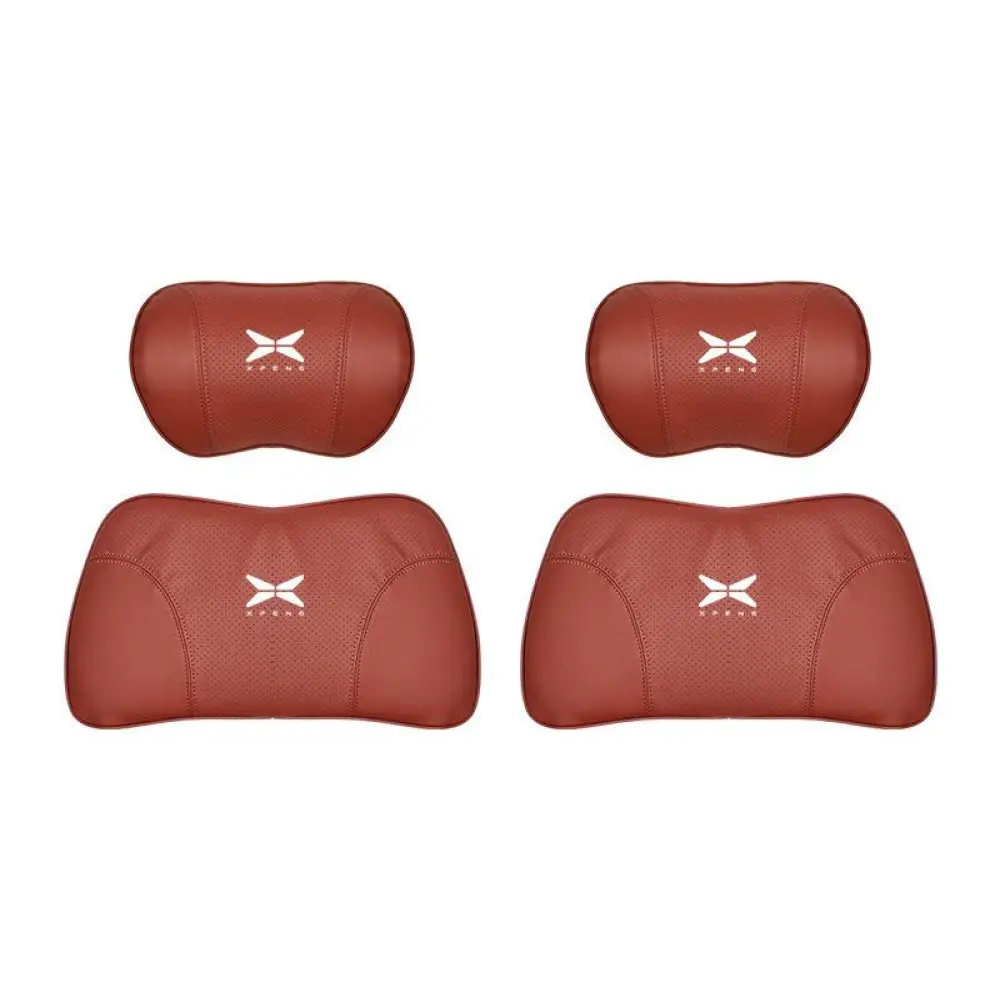 Suitable For Xpeng Car Nappa Memory Foam Seat Headrest Lumbar Pillow Red