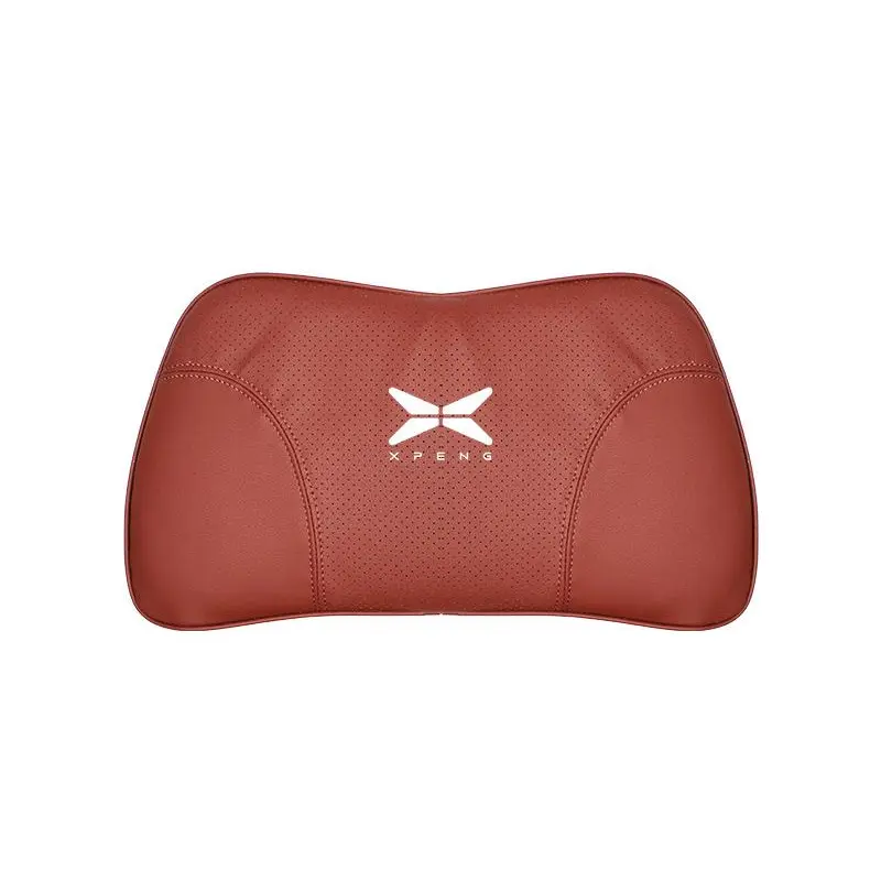 Suitable For Xpeng Car Nappa Memory Foam Seat Headrest Lumbar Pillow Red