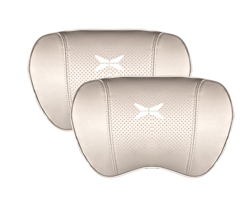 Suitable For Xpeng Car Nappa Memory Foam Seat Headrest Lumbar Pillow White