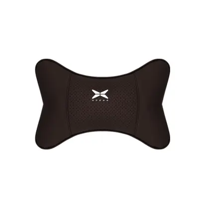 Suitable For Xpeng Car Seat Headrest Lumbar Pillow Mocha Brown 02