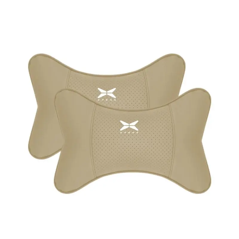 Suitable For Xpeng Car Seat Headrest Lumbar Pillow Off-White