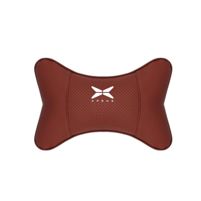 Suitable For Xpeng Car Seat Headrest Lumbar Pillow Wine Red 02