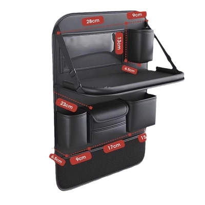 Car Seat Back Storage Bag Gray 02