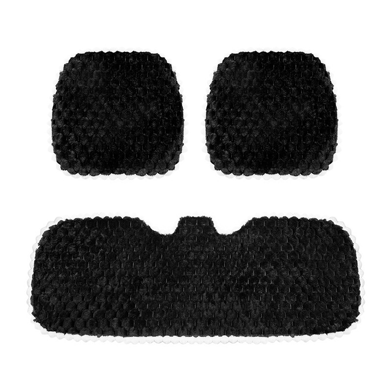 Car Seat Cushions Keep Warm in Autumn and Winter-Piece Suit Black