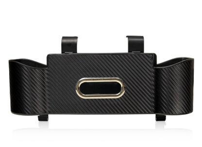 Carbon Fiber Textured Car Seat Back Storage Box Black