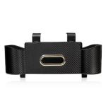 Carbon Fiber Textured Car Seat Back Storage Box Black