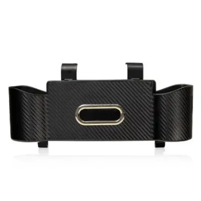 Carbon Fiber Textured Car Seat Back Storage Box Black 01