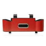 Carbon Fiber Textured Car Seat Back Storage Box Red