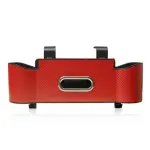 Carbon Fiber Textured Car Seat Back Storage Box Red