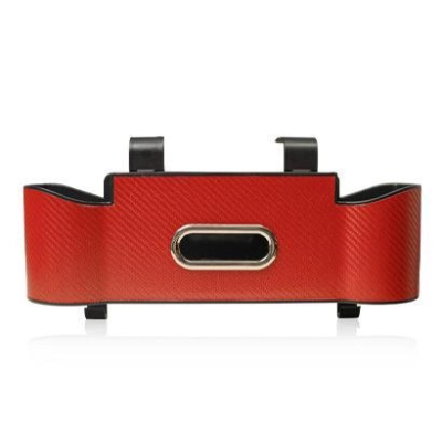 Carbon Fiber Textured Car Seat Back Storage Box Red 01