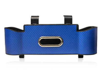 Carbon Fiber Textured Car Seat Back Storage Box Blue