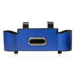 Carbon Fiber Textured Car Seat Back Storage Box Blue
