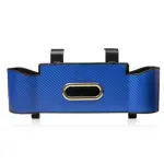 Carbon Fiber Textured Car Seat Back Storage Box Blue
