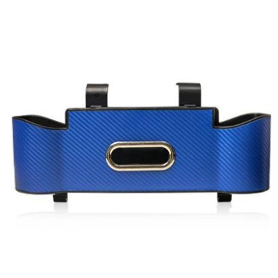 Carbon Fiber Textured Car Seat Back Storage Box Blue 01