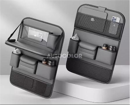 Car Seat Back Storage Bag Gray