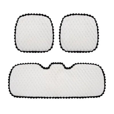 Car Seat Cushions Keep Warm in Autumn and Winter-Piece Suit White 01
