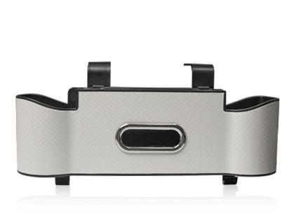 Carbon Fiber Textured Car Seat Back Storage Box White