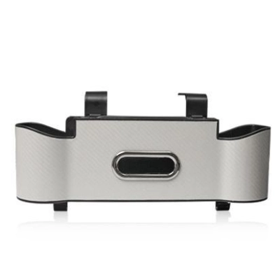 Carbon Fiber Textured Car Seat Back Storage Box White 01