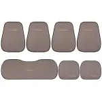 Suede Four Seasons Car Cushion-Seven Piece Suit Brown