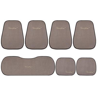 Suede Four Seasons Car Cushion-Seven Piece Suit Brown 01