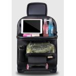 Leather Car Seat Storage Hanging Bag Black