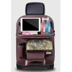 Leather Car Seat Storage Hanging Bag Coffee