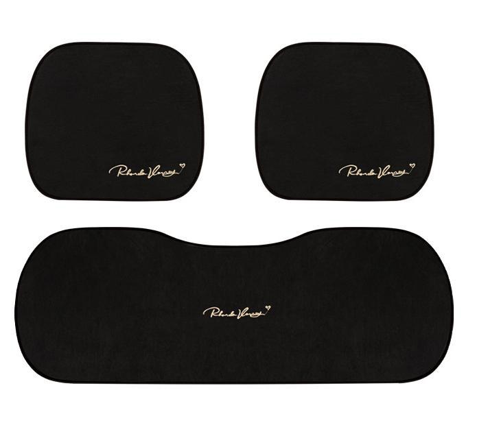 Suede Four Seasons Car Cushion-Piece Suit Black