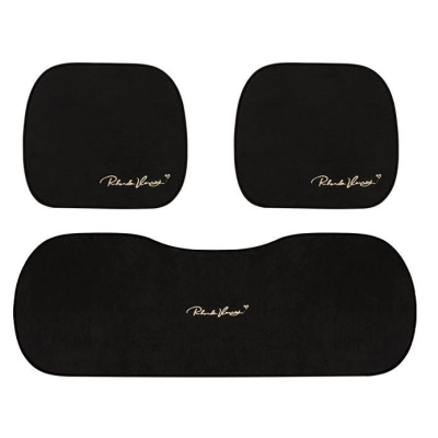 Suede Four Seasons Car Cushion-Piece Suit Black 01