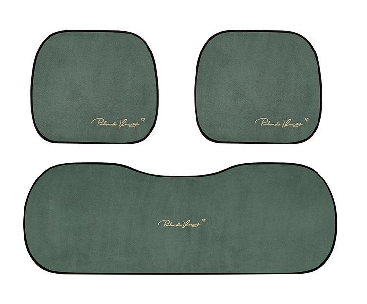 Suede Four Seasons Car Cushion-Piece Suit Green