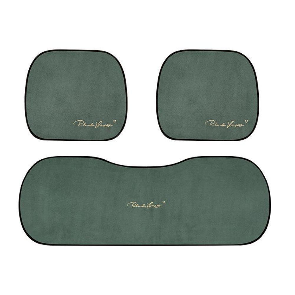 Suede Four Seasons Car Cushion-Piece Suit Green