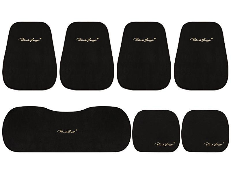 Suede Four Seasons Car Cushion-Seven Piece Suit Black
